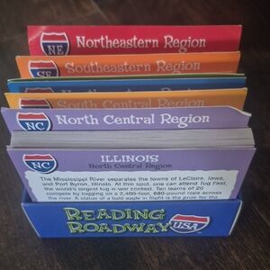 LEARNING RESOURCES: Reading Roadway USA Trivia Card Game Homeschool Geography
